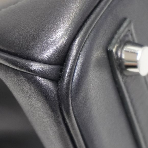 HERMES Hermes Birkin 25 Lock Handbag Black Silver Hardware Eva Color B Engrav... - Picture 6 of 16